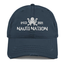 Load image into Gallery viewer, Nauti Nation - Distressed Dad Hat
